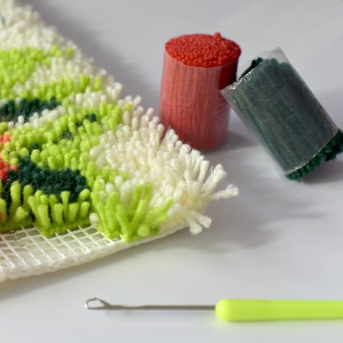 Image of PATIKIL 6 Rolls Latch Hook Yarn, Latch Hook Kit Yarn Precut Hook Rugs Making Crochet Bundles for Latch Hook Rug Adults Beginners Tapestry DIY Craft, Orange