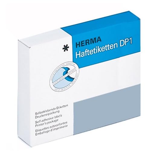 Herma 2909 självhäftande etiketter (för tryckmaskiner DP1, foliematta, 20 x 50 mm) 5000 st. guld