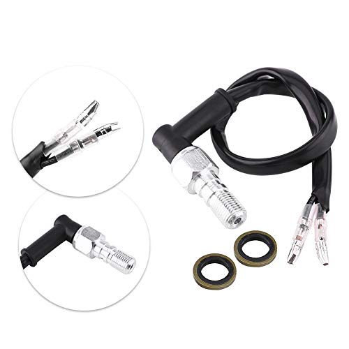 Image of Universal Hydraulic Brake Light Switch - M10x1 Hollow Banjo Bolt, Leak-Proof Aluminum, Fits Motorcycle Scooter Dirt Bike ATV, Pressure Activated Brake Switch for Rear Tail Lights
