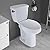 WinZo WZ5887 17.75 inches Two Piece Toilet Comfortable ADA Chair Seat Height Left Flush 1.28 GPF Elongated High Convenient for Seniors,elderly,Disabled & Tall Person,White