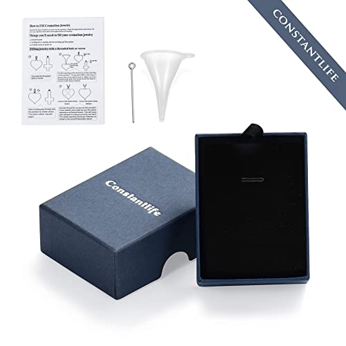 constantlife Cremation Jewelry Memorial Urn Necklace for Ashes Lucky Four-Leaf Clover Design Stainless Steel Pendant Keepsake3