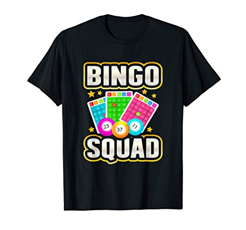 Bingo Squad T Shirt Lucky Lottery Gambling Player Game Gift