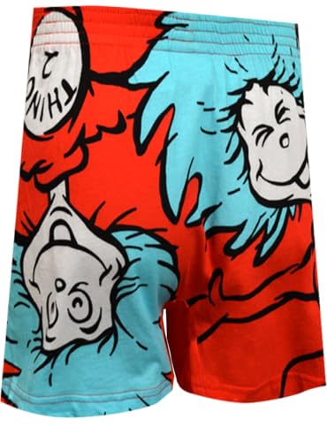 MJC Mens Dr. Seuss Thing 1 and Thing 2 Boxer Shorts2