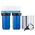 Geekpure 2 Stage Whole House Water Filter System with 10-Inch Blue Housing-1" Port