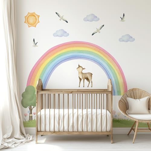 Vinilo decorativo Boho Woodland Rainbow mediano miniatura 4