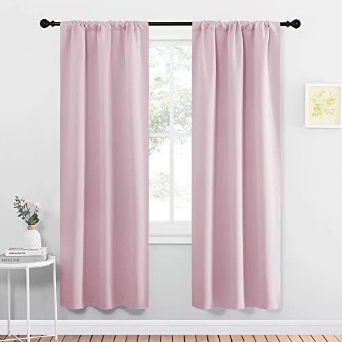NICETOWN Blackout Curtains for Living Curtains, Room Darkening Draperies Window Curtain Panels, Thermal Insulated Room Darkening Curtains (Lavender Pi