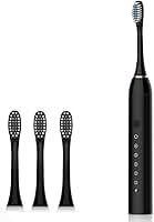 Escova de Dente Elétrica Recarregavel Bivolt 110/220v 6 Modos Sonica Ultrassonica Com 4 Cabeças e Temporizador Integrado
