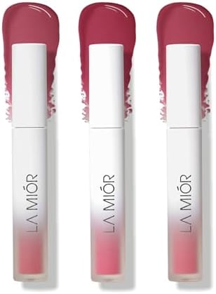 LAMIOR LA MIOR Long-Lasting Juicy Lip Stain | Pack of 3 | 16-Hour Stay, Transfer-Proof, Gel-to-Oil, Plumping, Hydrating | Shade: Dreamy Monsoon
