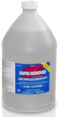 Rapid Remover Adhesive Remover 128 oz (1 Gallon) | Removes Most Adhesives in 30–60 Seconds | Safe Water-Soluble Formula | Cold Weather Ready | for Vinyl Wraps, Graphics, Decals, and Stripes