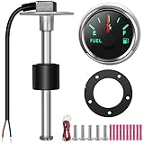 Rupse Fuel Sender Unit Boat Fuel Tank Sending Unit Fuel Water Level Sensor Stainless Steel Fuel Sender and Fuel Gauge for Boat Car Truck RV 6" (150mm)