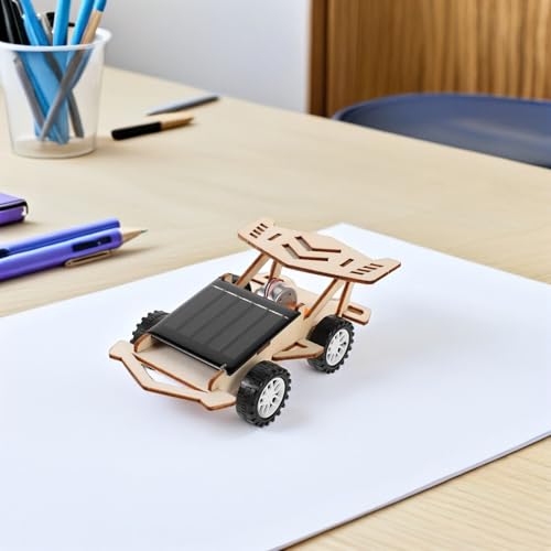 SOPOTUTU Kit de Coche Solar de Madera para Niños, Robot de Energía Solar DIY, Tamaño Mediano, Juguete Educativo Stem para Experimentos Científicos Escolares, Kit de 3 Modelos - imagen 8