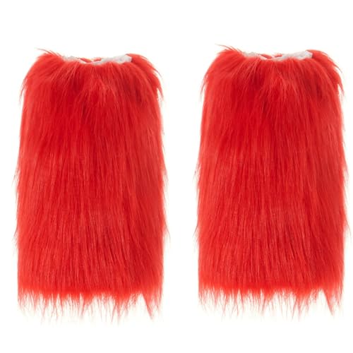 BILIKEYU Girls Fuzzy Boot Cuff Stacked Sock Sleeve Solid Color Stretch Dress Socks Cover for Birthday Wedding