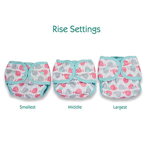 Thirsties Reusable Swim Diaper, Snap Closure, Palm Paradise Size Two (18-40 Lbs) #TOP3