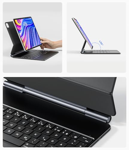 Earto Magic Style Tastatur Hülle für iPad Air 13 Zoll(M3/M2)/Pro 12.9 – Ansicht 6
