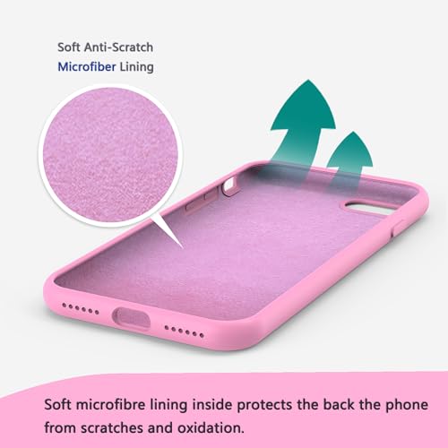 Image of iPhone SE /8 /7 Case Silicone,Soft Microfiber Lining(Rose Pink)