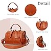 DEEVORCA Mode Femmes Sac à Main Léger Sac D'épaule avec Poignée Supérieure pour Quotidien Voyage Travail Occasionnel Achats Cuir PU Femme Sac Fourre Élégant Sac à Bandoulière Orange #4