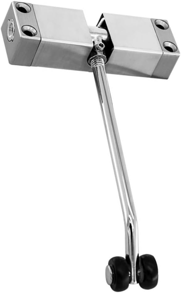 DOITOOL 1pc Aluminum Alloy Door Closer, Self Closing Controller, Safety Slow Door Gate Closer for Home Hinge Spring, Silver