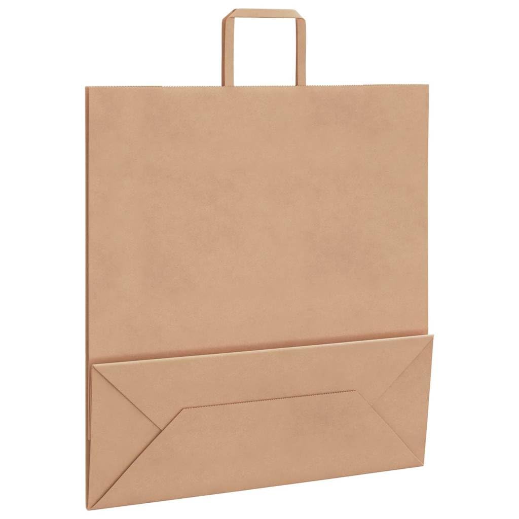 vidaXL Sacs en Papier Kraft 50 pcs avec poignées Marron 45x17x48 cm