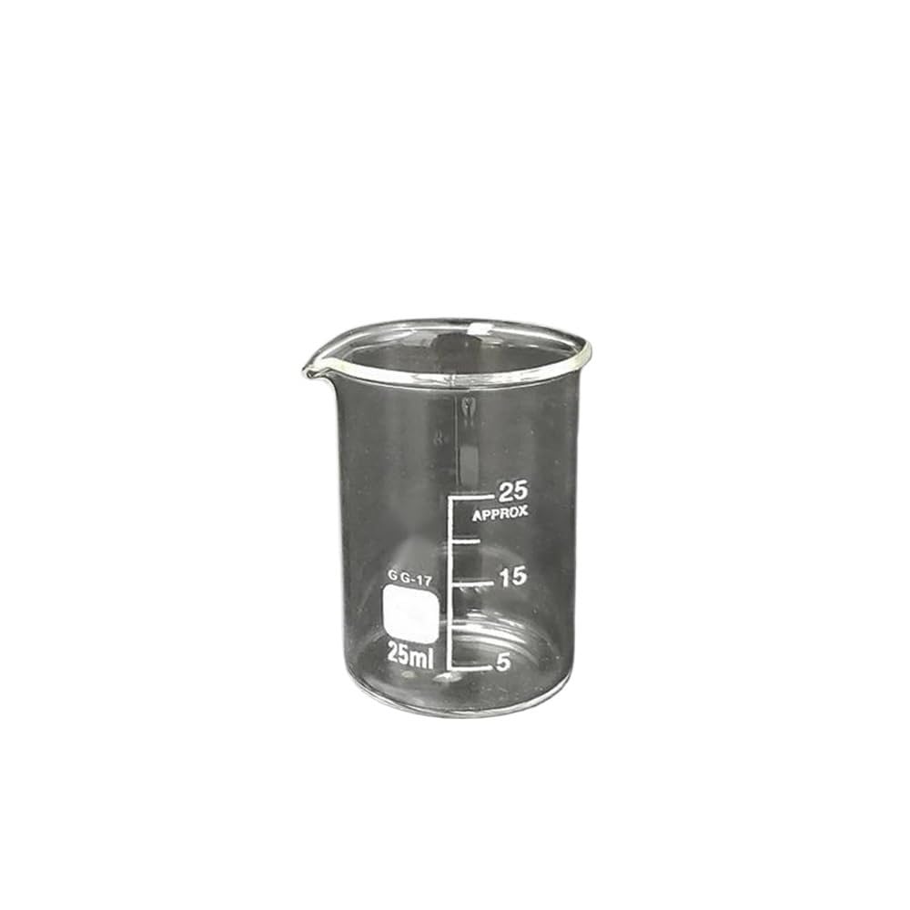 Set cilindro graduato e becher, vetro borosilicato, forma bassa, trasparente, attrezzatura da laboratorio per misurazioni accurate