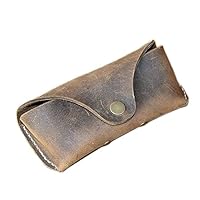Algopix Similar Product 15 - Genuine Leather Eyeglass Case Vintage