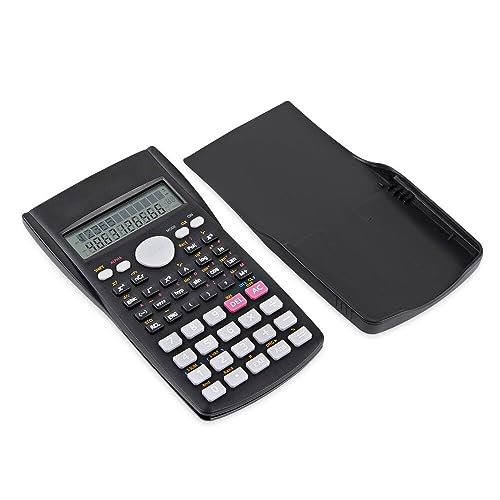 Scientific Calculator for School – Black Math Calculator with 240 Functions, SAT Exam Ready, 2-Line Display, Trigonometry, Algebra & Statistics Support