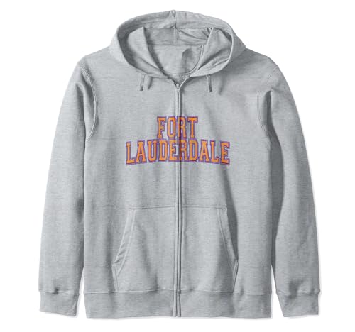 Fort Lauderdale Florida - Fort Lauderdale FL Varsity Zip Hoodie