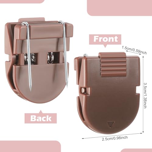 Image of Feifeiya 15 Pcs Cubicle Clips for Fabric Panels,Maillard Color | Office Partition Wall Clips, 40-sheet Capacity for Notes Photos Memos, Metal Spring, Fits Cubicle Fabric Accessories