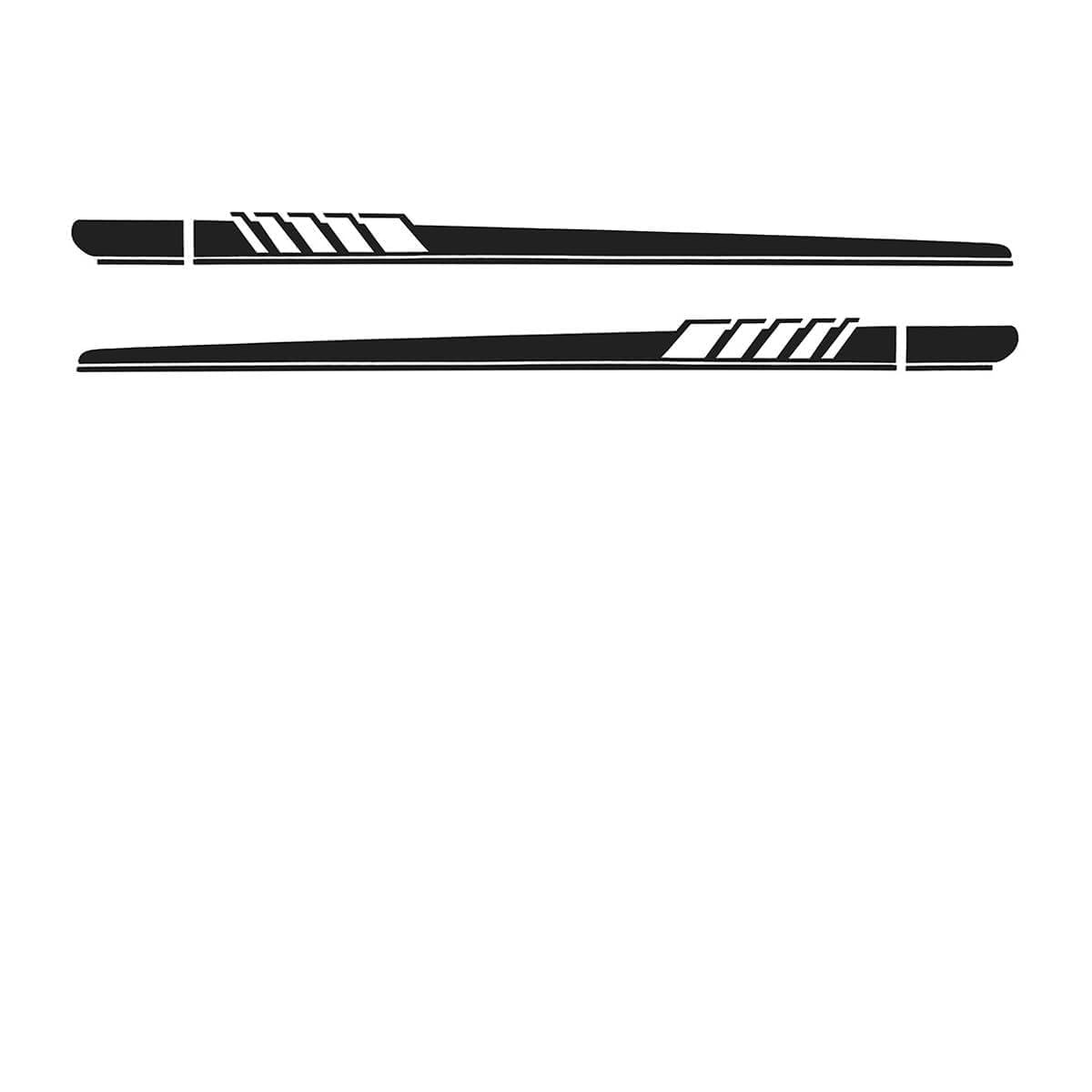 Tryagat 2 Pcs Car Side Skirt Stickers for VW Golf 5 V SCHRÄGHECK, Side Body Stripes Waterproof Line Decoration Graphics Protectors Decals Styling Accessories,Black