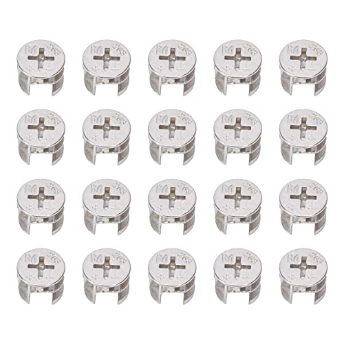 Lot de 20 raccords pour meubles 15 mm x 12 mm pour armoire, tiroir, commode et panneau de connexion Cover