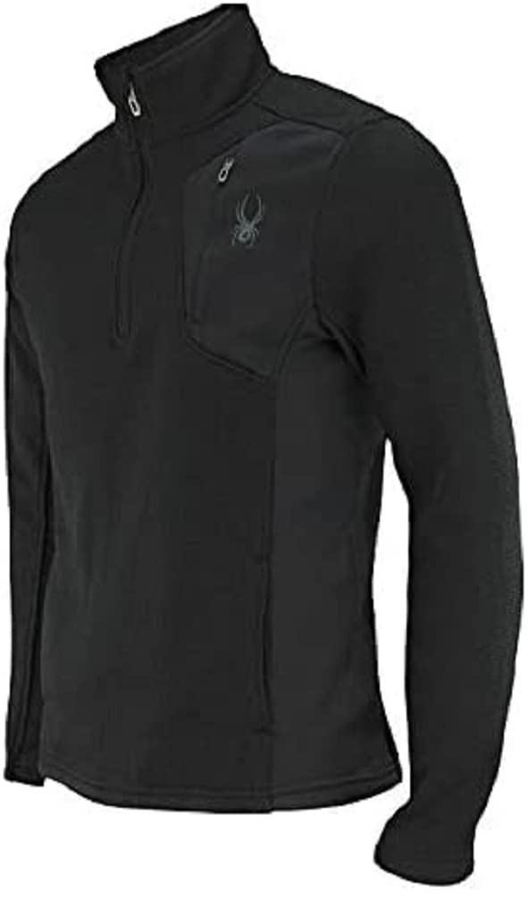 Pull Raider Spyder noir taille S col 1/4 zip pour homme