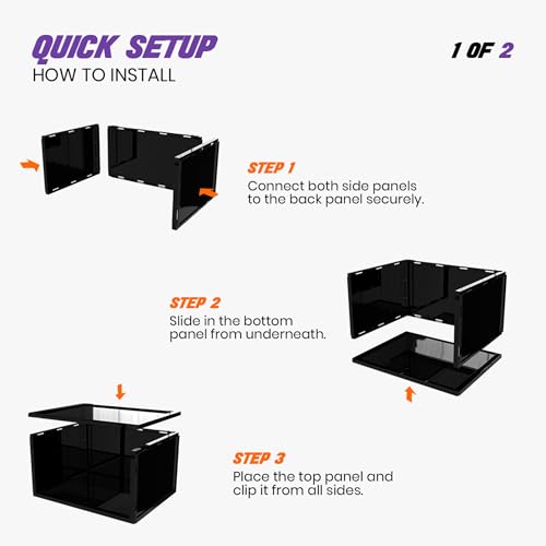 Image of SNEAKARE Stackable Shoe Storage Box | Heavy Duty Plastic Sneaker Crate with Magnetic Door | Shoe Organizer for Men & Women | Fits Upto UK 14 | Durable Shoe Storage Box Black Pack of-1