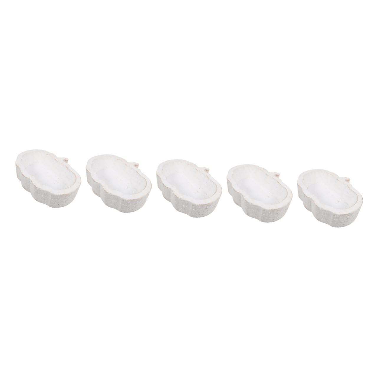 Cabilock 5 Piezas Compota de calabaza y cuenco de madera Bol de madera para ensaladas decoración de acción de gracias de otoño bandeja para servir con forma de pata plato de sopa delicado