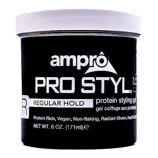 AmPro Pro Styl Styling Gel - Protects and Strengthens Your Strands - Non-Flaking, Alcohol Free, Vegan Formula - Flexible, Touchable Hold for All Hair Textures - Regular - 6 oz