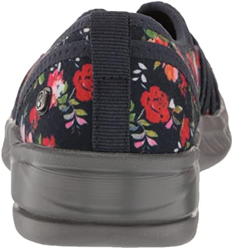 BZees Women's Niche Ballet Flat, Navy Floral, 9 | Image 2