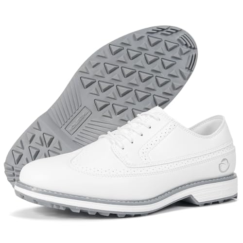 Image of Golf Shoes Men Spikes Classic Golf Footwears Male Walking Sneakers for Golfers Size 7-14