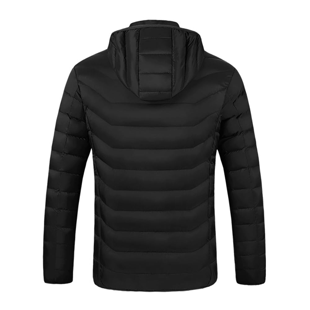 Chaqueta Térmica para Hombre Mujer Abrigo Inteligente Dual Control Capucha Desmontable Ideal para Ropa de Invierno