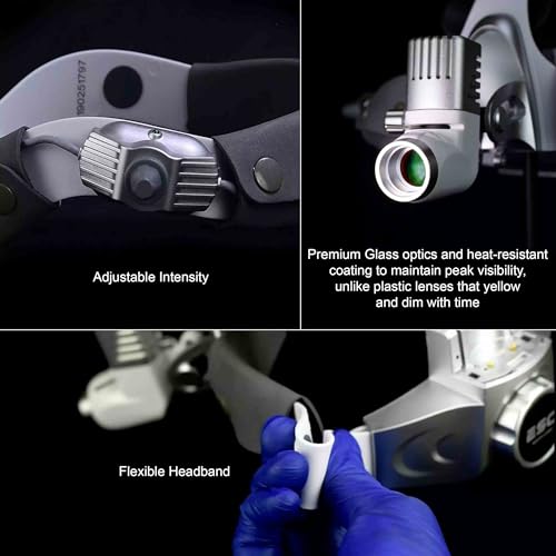 Image of ESC Medicams Surgical Ent Headlight for Dental with 12w Wireless Led Medical Headlamp (1 Battery, Premium Metal Briefcase)