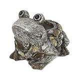 DARO DEKO Tier Figur in Stein-Optik Frosch mit Pflanz-Gefäß 27 x 25cm