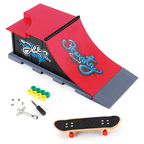 CS COSDDI Mini Vinger Skateboards Helling Accessoires Set, Vingerboard Skate Park Ramp, DIY