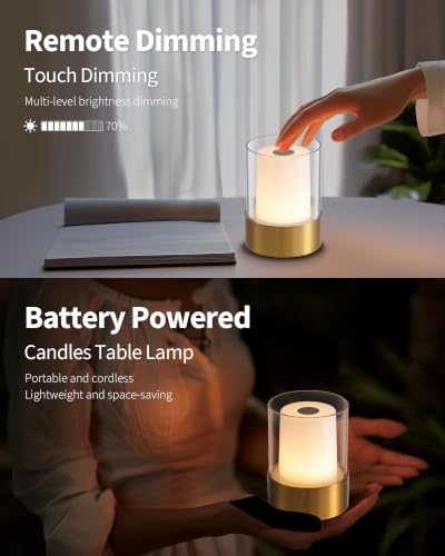 Image of 4 inch RGB Bronze Cordless Table Lamp 2, Small Outdoor Rechargeable Lamp