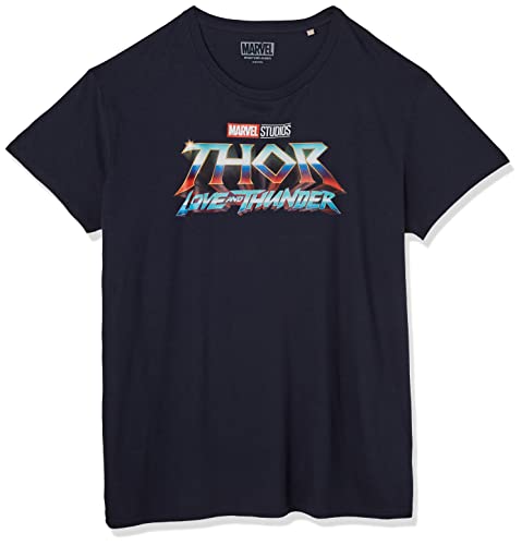 Marvel T-Shirt Homme - Thor Love and Thunder - METLATMTS003, Navy, Taille S