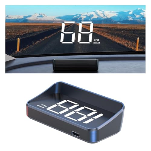 ZBVCGAD Heads Up Display for Cars for Toyota Camry 2000-2026, HUD Digital Speedometer Windscreen Projector Display Digital Speedometer Plug & Play,B White