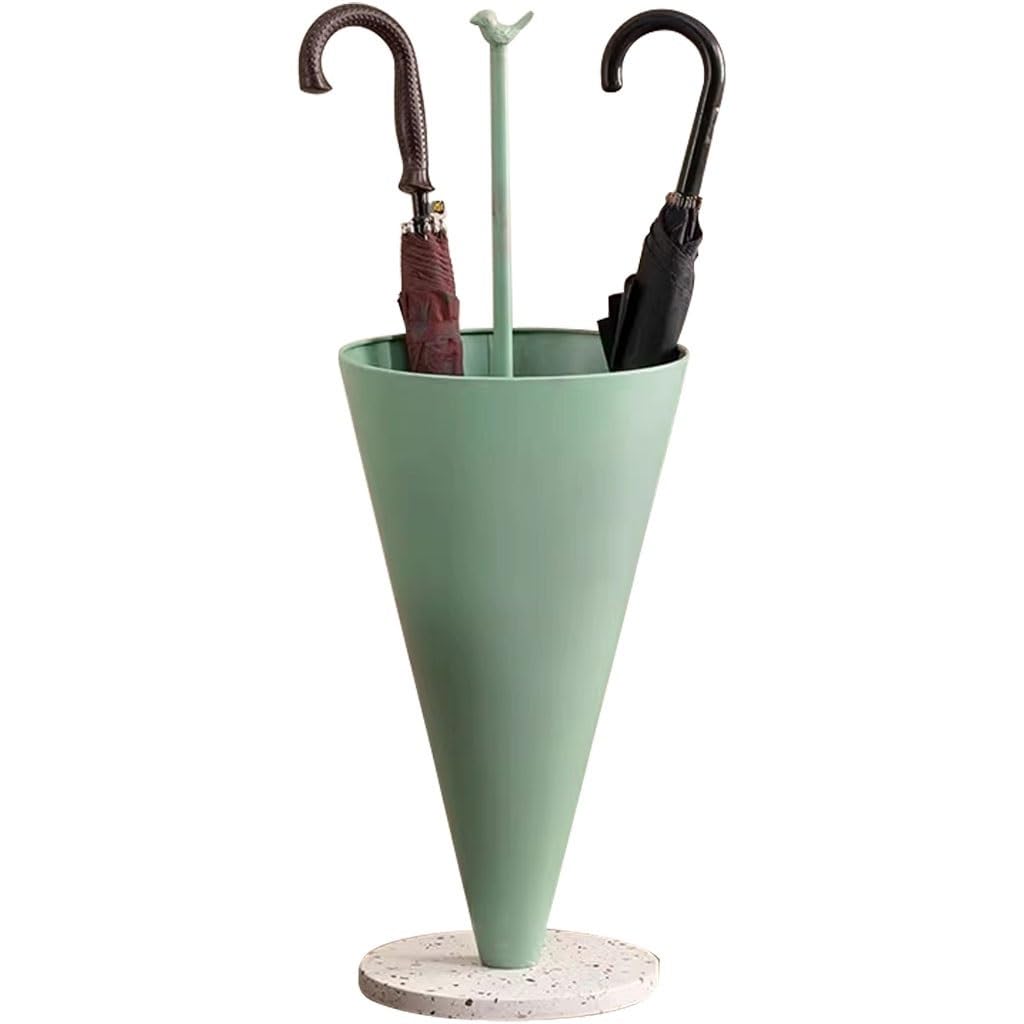 SBJKLYRN umbrella stand, Umbrella Basket Tall Umbrella Shape Household Storage Bucket, Nordic Hotel, with Bird Shape Handle(Green)