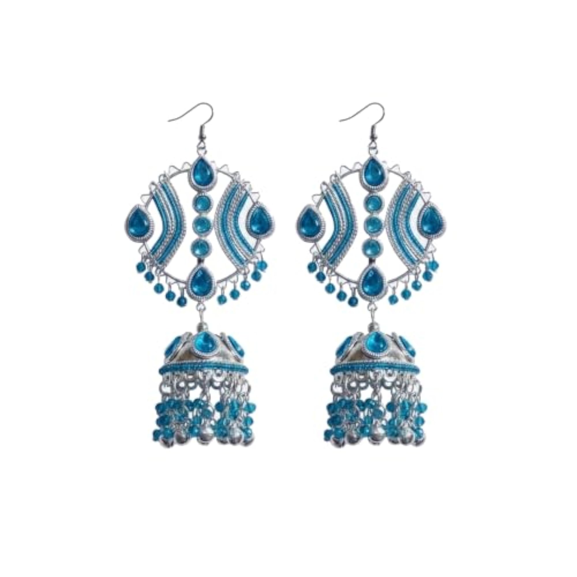 Maula Mere Maula Inspired Jhumka Earrings for Women, Oxidised