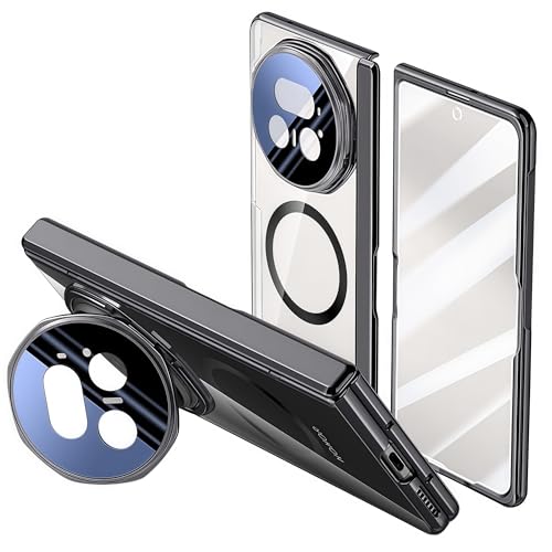 Coque Honor Magic V5 antichoc noire avec protection d'écran intégrée et béquille