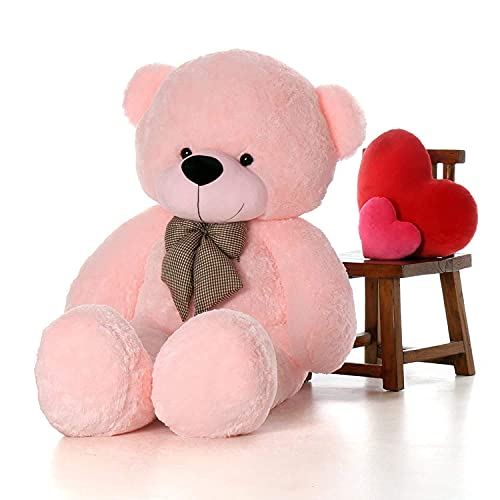 Image of Giant Teddy Bear 4 Feet - Soft Plush Stuffed Toy for Kids & Girlfriend, Soft Toy for Kids - Birthday Gift for Girls, Plush Toy Big Cuddly Hugging Bear, Gifts for Valentine's Day (Pink)