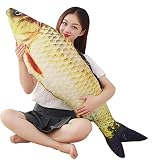 Happy Mother's Day 39Inch Giant Fish Stuffed Animal Plush Toy,Carp Plush Pillow Stuffed Toy,Soft Fis