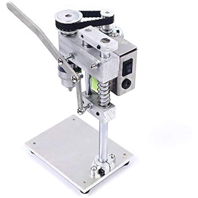 110V DIY Mini Tabletop Drill Press, 2 Speed Wood Metal Work Craft Bench Small electric Drilling Machine Stand Workbench for Metal Drilling, Plastic Drilling, Wood Drilling, Make Beads