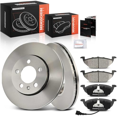 Frankberg Bremsensatz inkl. 2x Bremsscheiben + 4x Bremsbeläge Vorne Kompatibel mit Golf IV 1J1 Fabia II 542 Polo 9A 9N Fabia II Combi 545 Replace# 5Z0615301B
