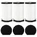 Produktbild 3 Sets Ersatzfilter + Schwamm-Set für MooSoo D600 D601, wiederverwendbar für Staubsauger MooSoo D600 und und Ariete Handy Force 2761, für Iwoly V600 Staubsauger Zubehör